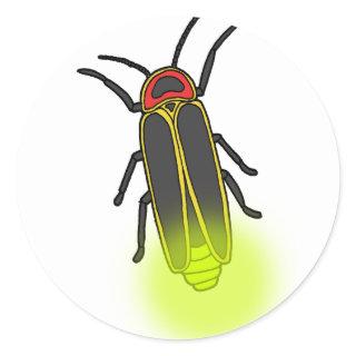 lightning bug lit classic round sticker