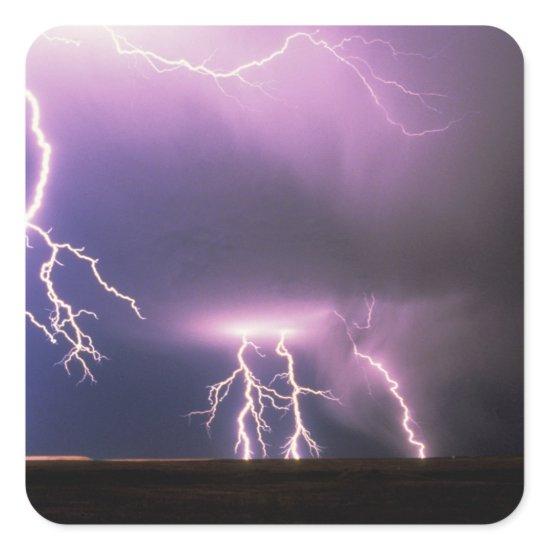 Lightning. Square Sticker