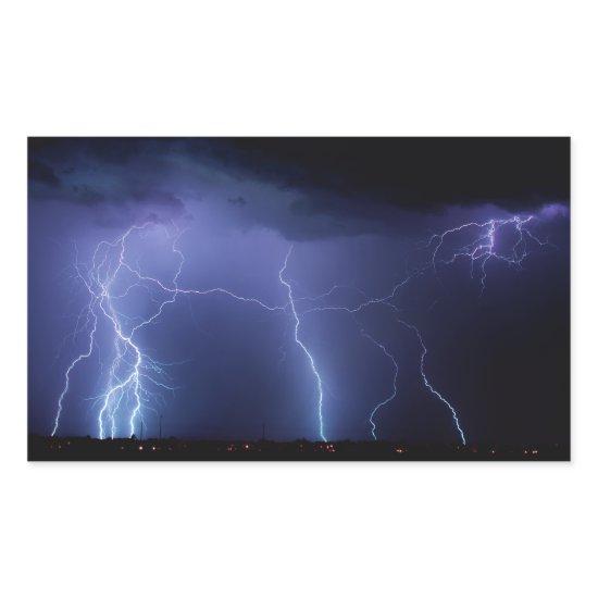 Lightning Strike 3 Rectangular Sticker