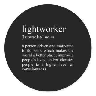 Lightworker Definition Spiritual Healer Classic Round Sticker