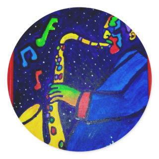 Like Jazz Man by Piliero Classic Round Sticker