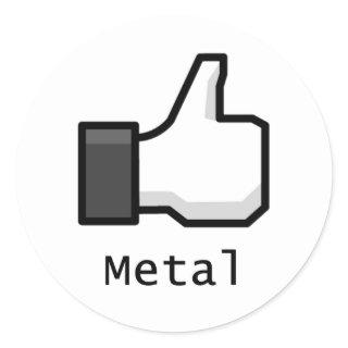 Like Metal Classic Round Sticker