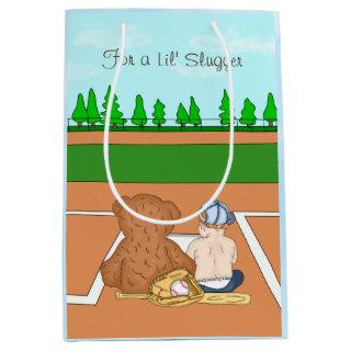 Lil' Slugger Baseball Themed Kid's   Medium Gift Bag