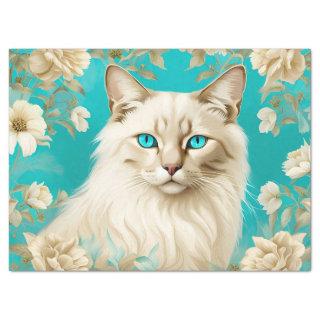 Lilac Lynx Point Siamese Portrait Art Tissue Paper