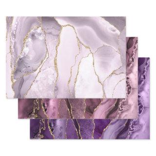 lilac purple shades agate  sheets