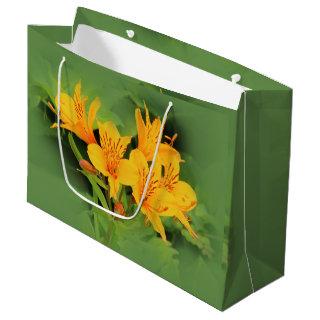 Lily of the Incas / Yellow Alstroemeria Large Gift Bag