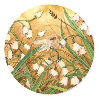 Lily-of-the-Valley Classic Round Sticker
