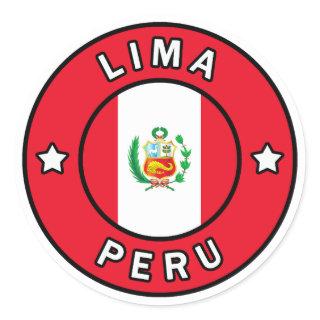 Lima Peru Classic Round Sticker