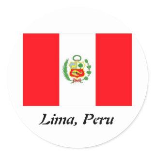 Lima, Peru round stickers