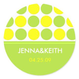 Lime and Yellow Polk-a-dot Stickers