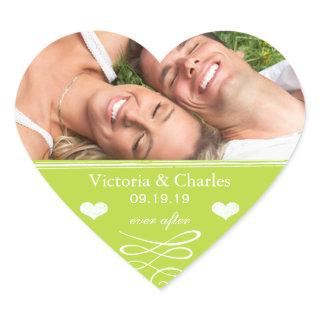 Lime Chalkboard Wedding Save the Date Seal