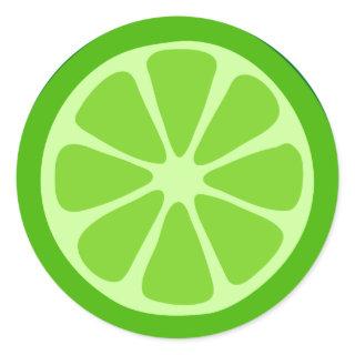 Lime Classic Round Sticker