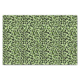 Lime Green and Black Leopard Print Tissue Paper
