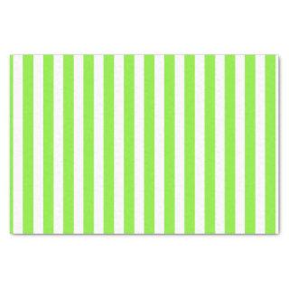 Lime green and white candy stripes tissue paper