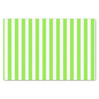 Lime green and white candy stripes tissue paper