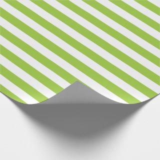 Lime Green and White Stripes Pattern