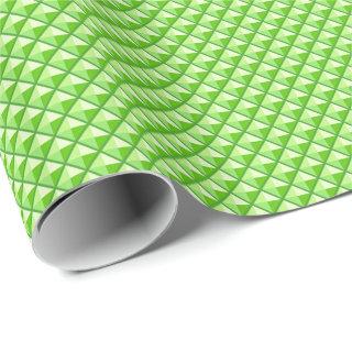 Lime green, enamel look, studded grid