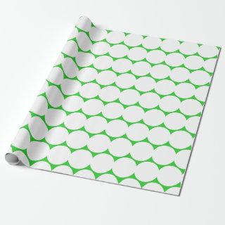 Lime Green White Geometric Polka Dots