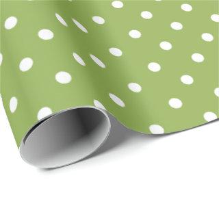 Lime Green | White Polka Dot
