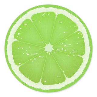 Lime Slice Classic Round Sticker