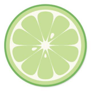 Lime Slice Classic Round Sticker