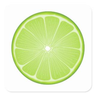 Lime Slice Square Sticker