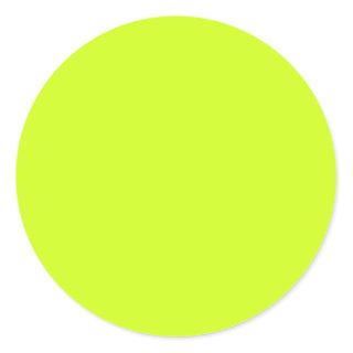 Lime yellow  (solid color)  classic round sticker