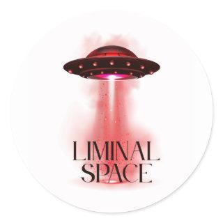 liminal space classic round sticker