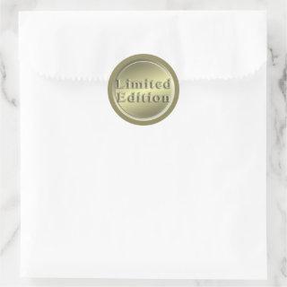 Limited Edition Faux Gold Classic Round Sticker
