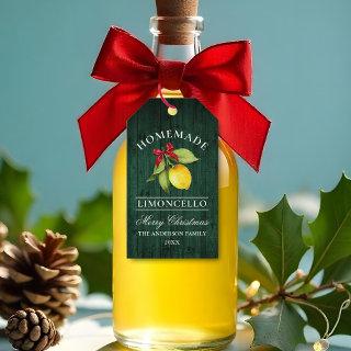 Limoncello Green Wood Print Christmas Gift Tags