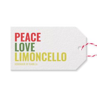 Limoncello Peace Love And Limoncello Gift Tag