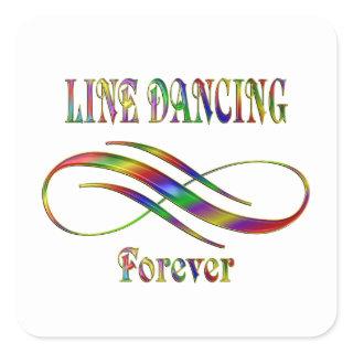 Line Dancing Forever Square Sticker