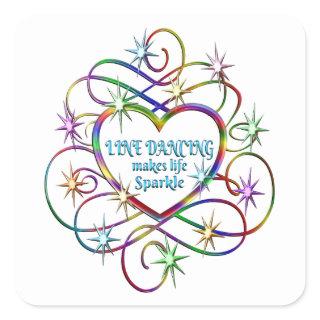 Line Dancing Makes Life Sparkle Square Sticker