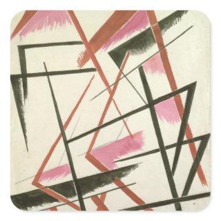 Linear Construction, c.1921 (gouache on paper) Square Sticker