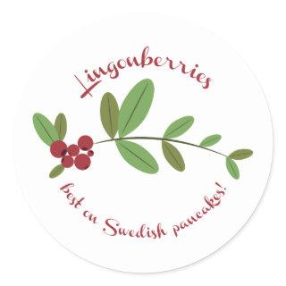 Lingonberries Classic Round Sticker