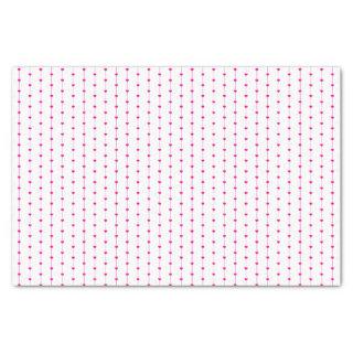 Linked Pink Hearts Pattern Tissue Paper