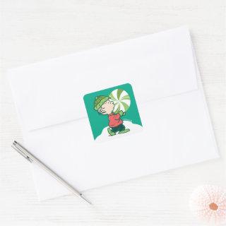 Linus Peppermint Candy Square Sticker