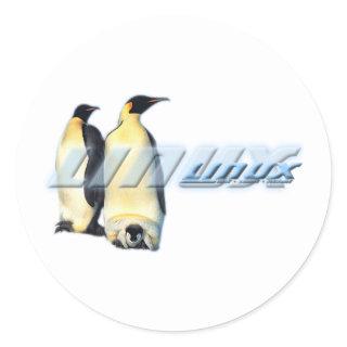 Linux Penguins Classic Round Sticker