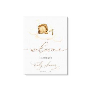 Lion Baby Shower Welcome Canvas Print