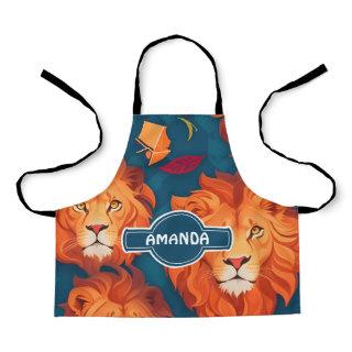 Lion Geometric Colorful Personalized Pattern Apron