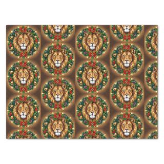 Lion Head with Wreath Tissue Paper