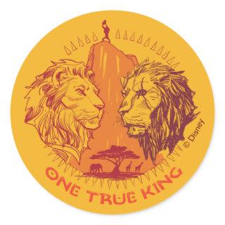 Lion King | "One True King" Simba & Scar Sketch Classic Round Sticker