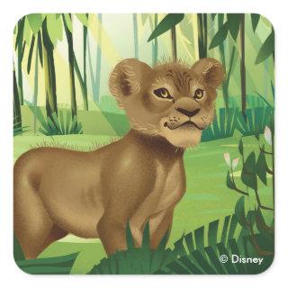 Lion King | Simba In The Jungle Square Sticker