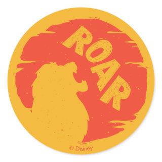 Lion King | Simba "Roar" Silhouette Classic Round Sticker