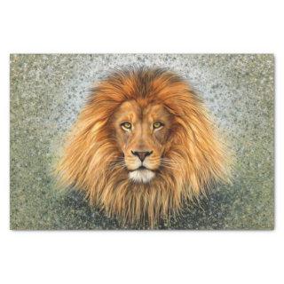 Lion Photograph Paint Art image Tissue Paper