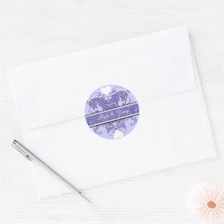 Lion Rampant Renaissance Wedding Classic Round Sticker
