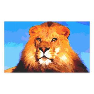 Lion Rectangular Sticker