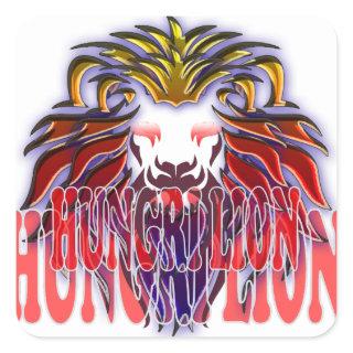 Lion Square Sticker