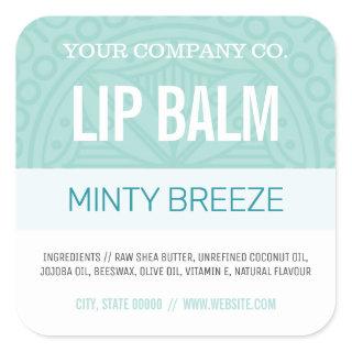 Lip Balm Label - Green Minty Breeze