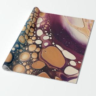 Liquid abstract marble art